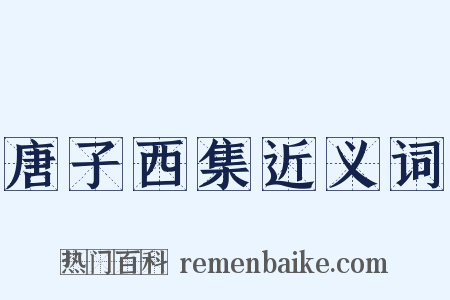 唐子西集近义词是什么意思的图片